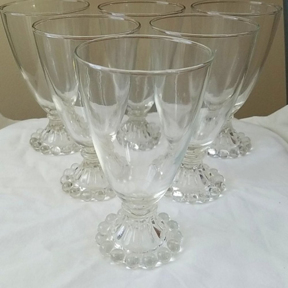 6 BOOPIE Anchor Hocking Vintage GLasses Water Wine 5.5" MCM modern retro